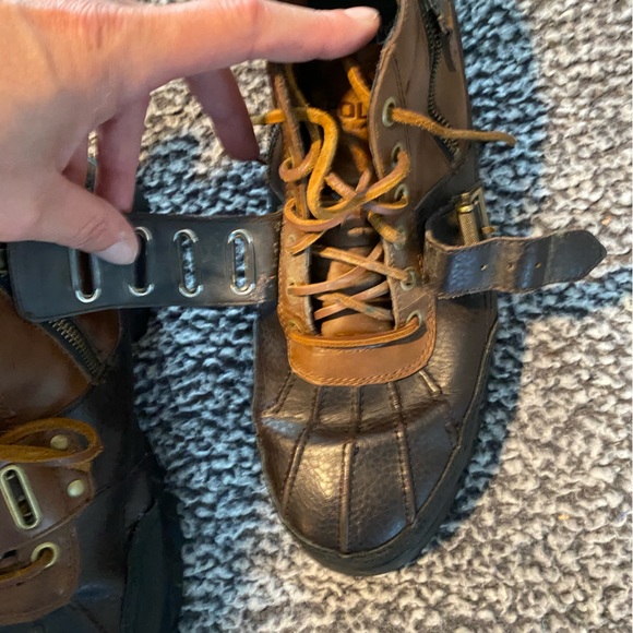 Polo By Ralph Lauren Men’s size 13 Black/Brown Leather Allendale 2 Boots! - Picture 15 of 15